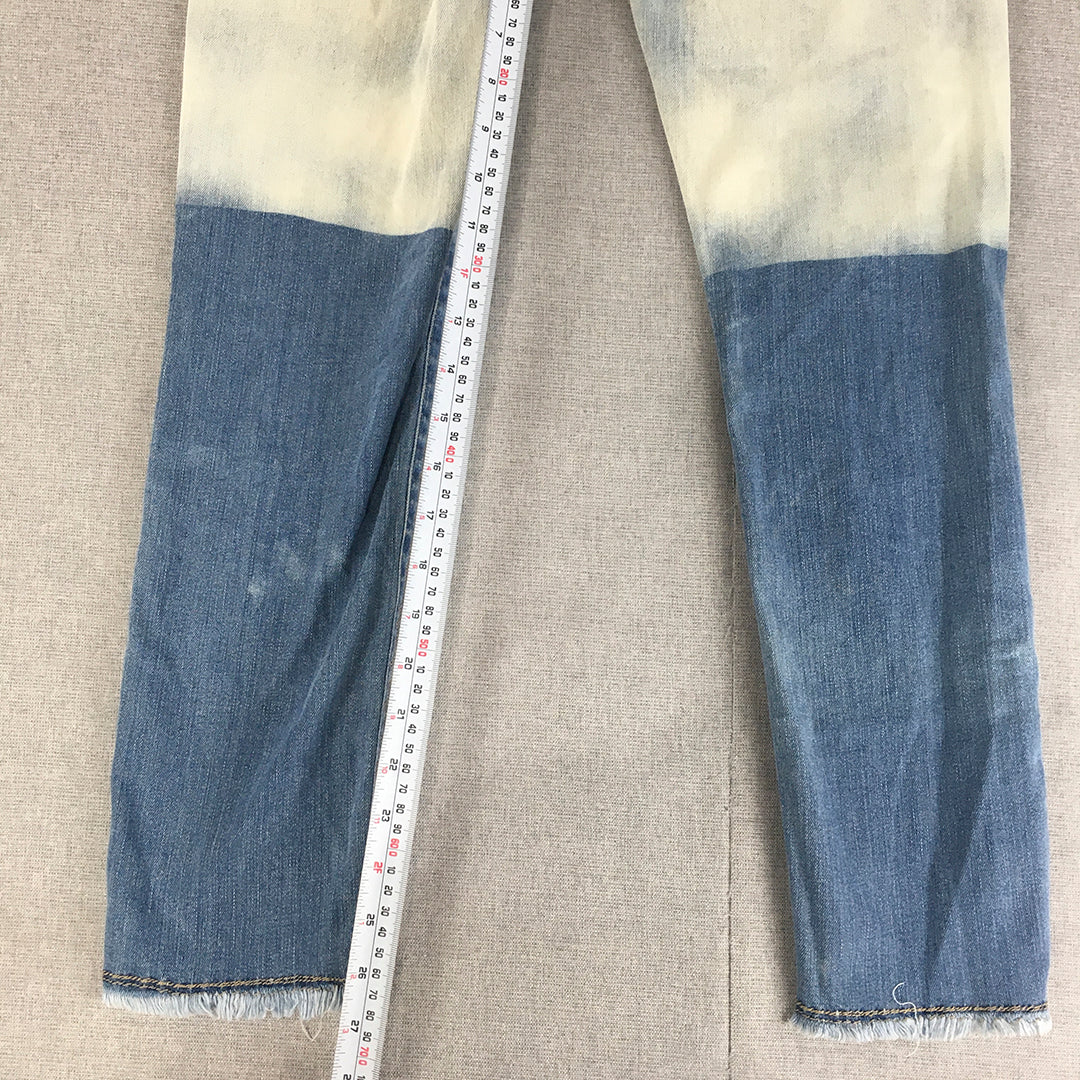 Only Womens Skinny Jeans Size 29 (W29 x L27) Blue White Light Wash Stretch