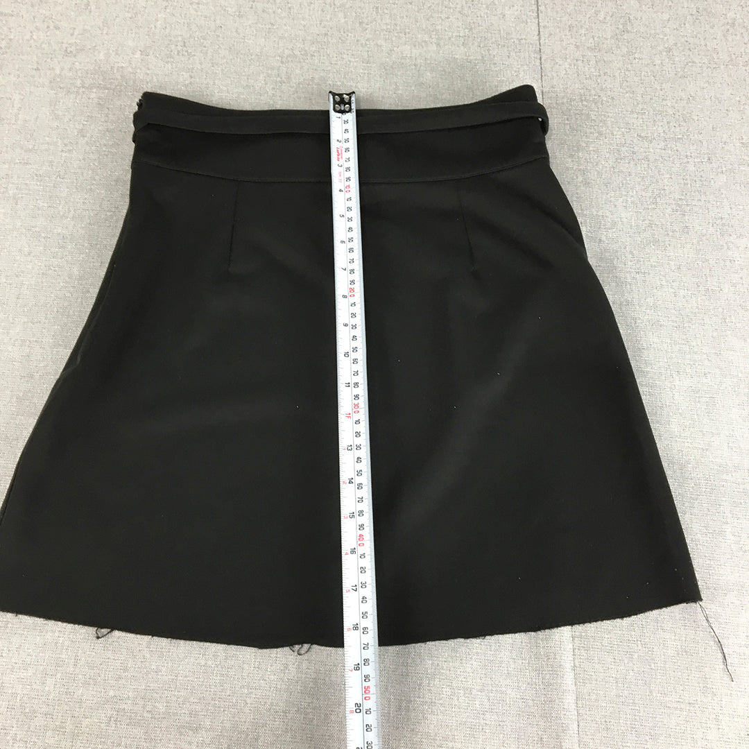 Haoduoyi Womens Mini Skirt Size XL Black Raw Hem