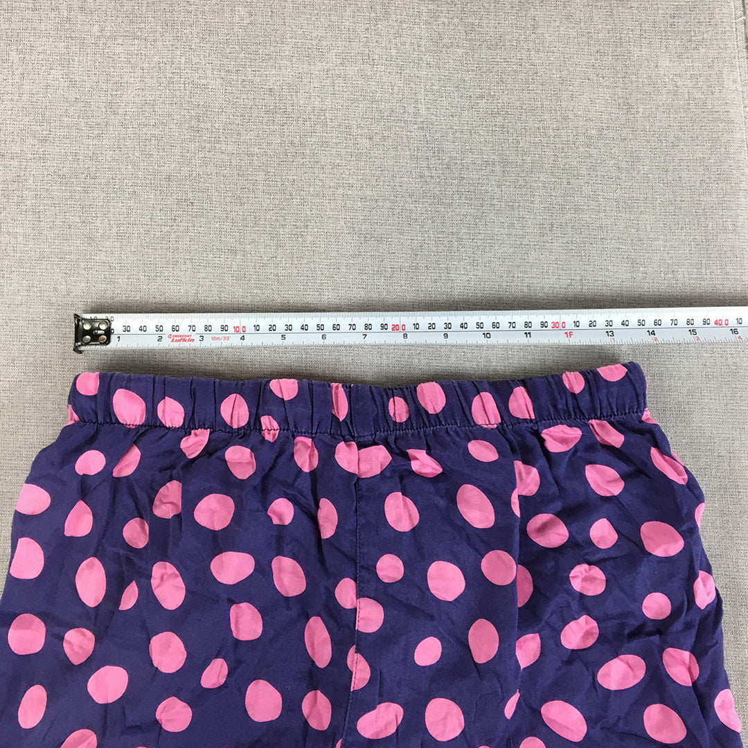 Peter Alexander Womens Sleep Shorts Size S Purple Pink Polka Dot Pajama