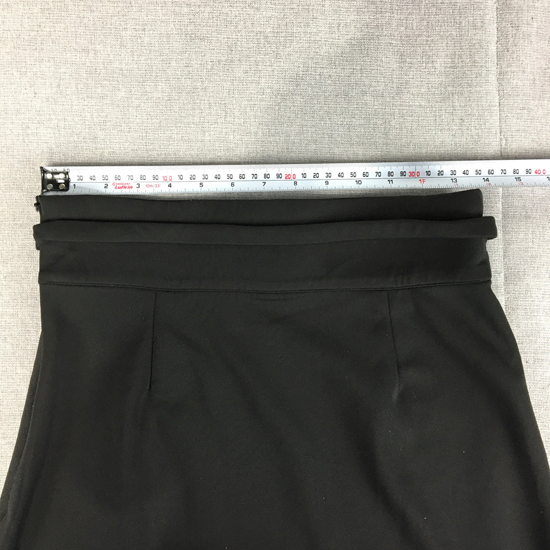 Haoduoyi Womens Mini Skirt Size XL Black Raw Hem