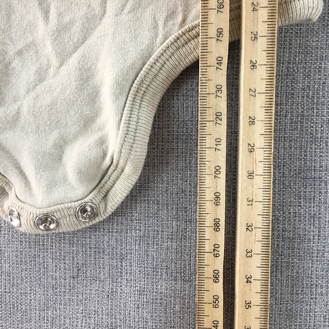 May Gibbs Baby Bodysuit Size 000 (0 - 3 Months) Cream Beige Gumnut Babies