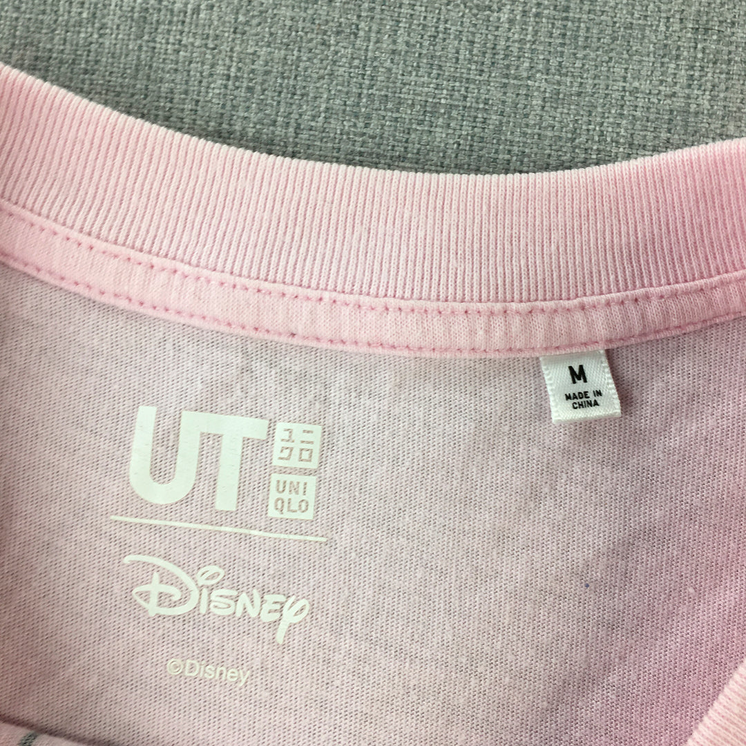 Uniqlo x Disney Womens T-Shirt Size M Pink Minnie Mouse Short Sleeve Top