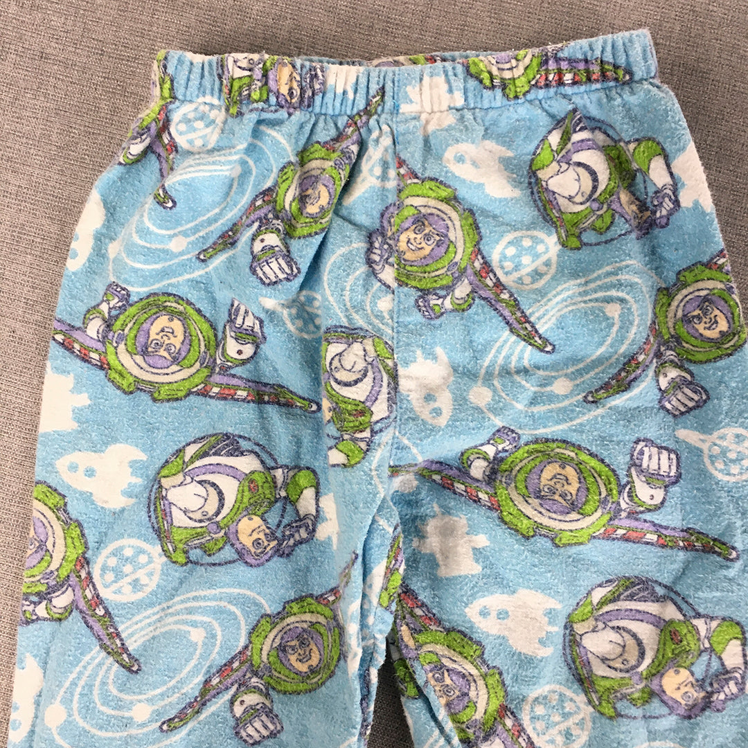 Disney Toy Story Pajama Pants Size 2 Toddler Blue Buzz Lightyear