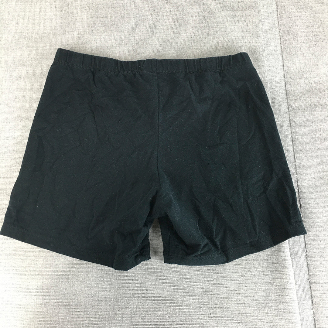 Running Bare Womens Shorts Size 14 AU Black Logo Running Workout