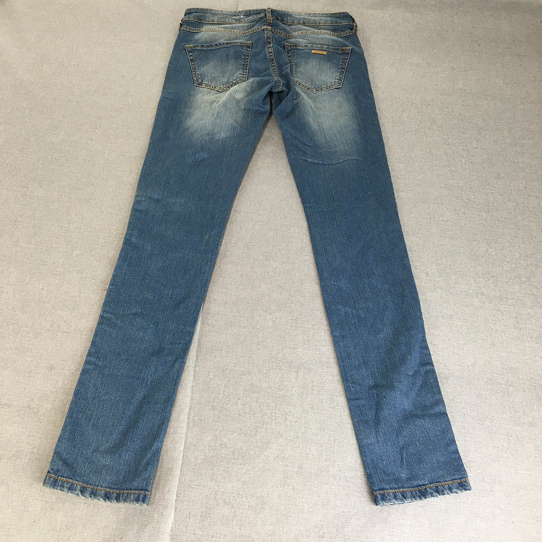 NEW Mango Womens Skinny Jeans Size 28 x 31 Light Wash Stretch Denim