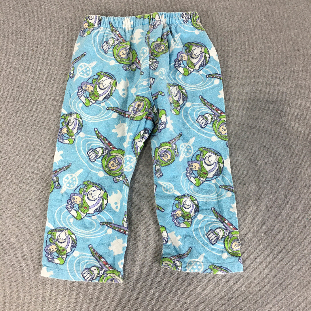 Disney Toy Story Pajama Pants Size 2 Toddler Blue Buzz Lightyear