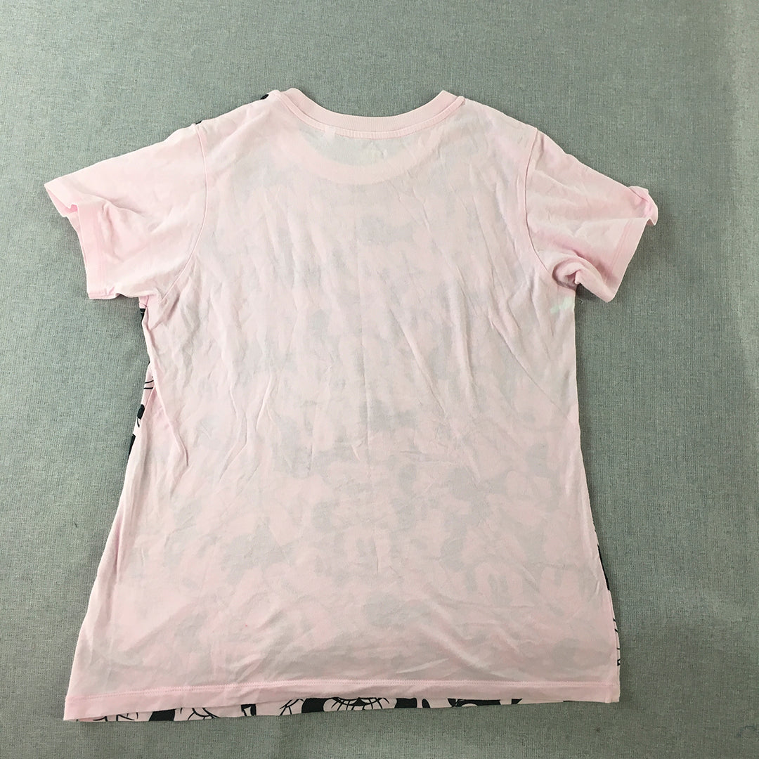 Uniqlo x Disney Womens T-Shirt Size M Pink Minnie Mouse Short Sleeve Top