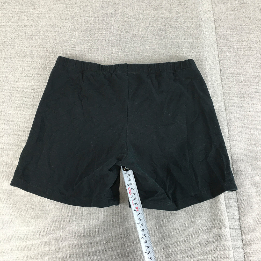 Running Bare Womens Shorts Size 14 AU Black Logo Running Workout