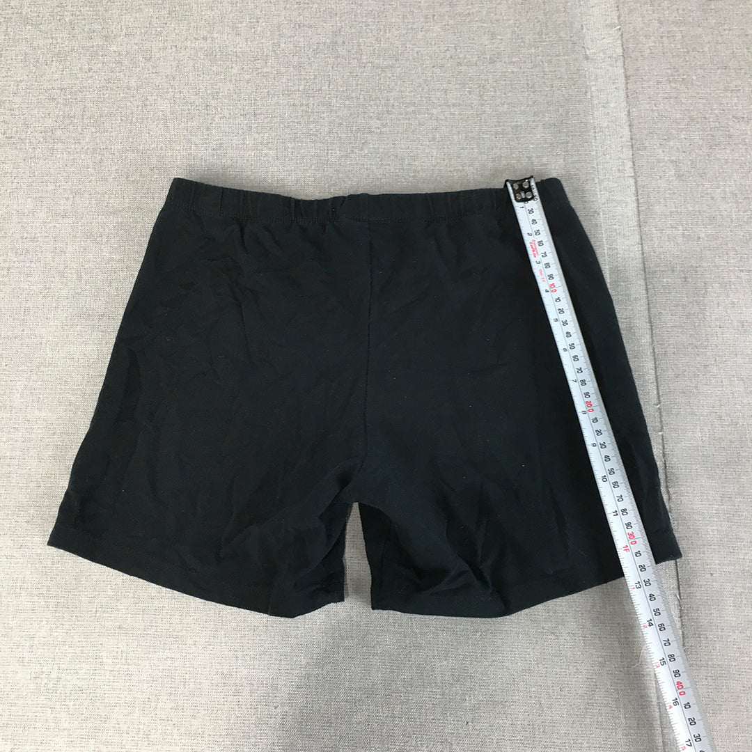 Running Bare Womens Shorts Size 14 AU Black Logo Running Workout