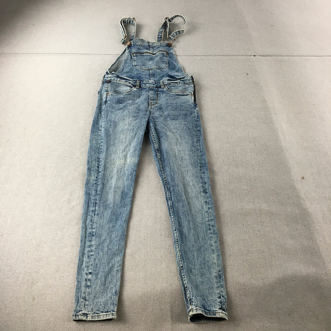 Splash Womens Denim Overalls Size 26 (Small) Blue Dungarees Sleeveless