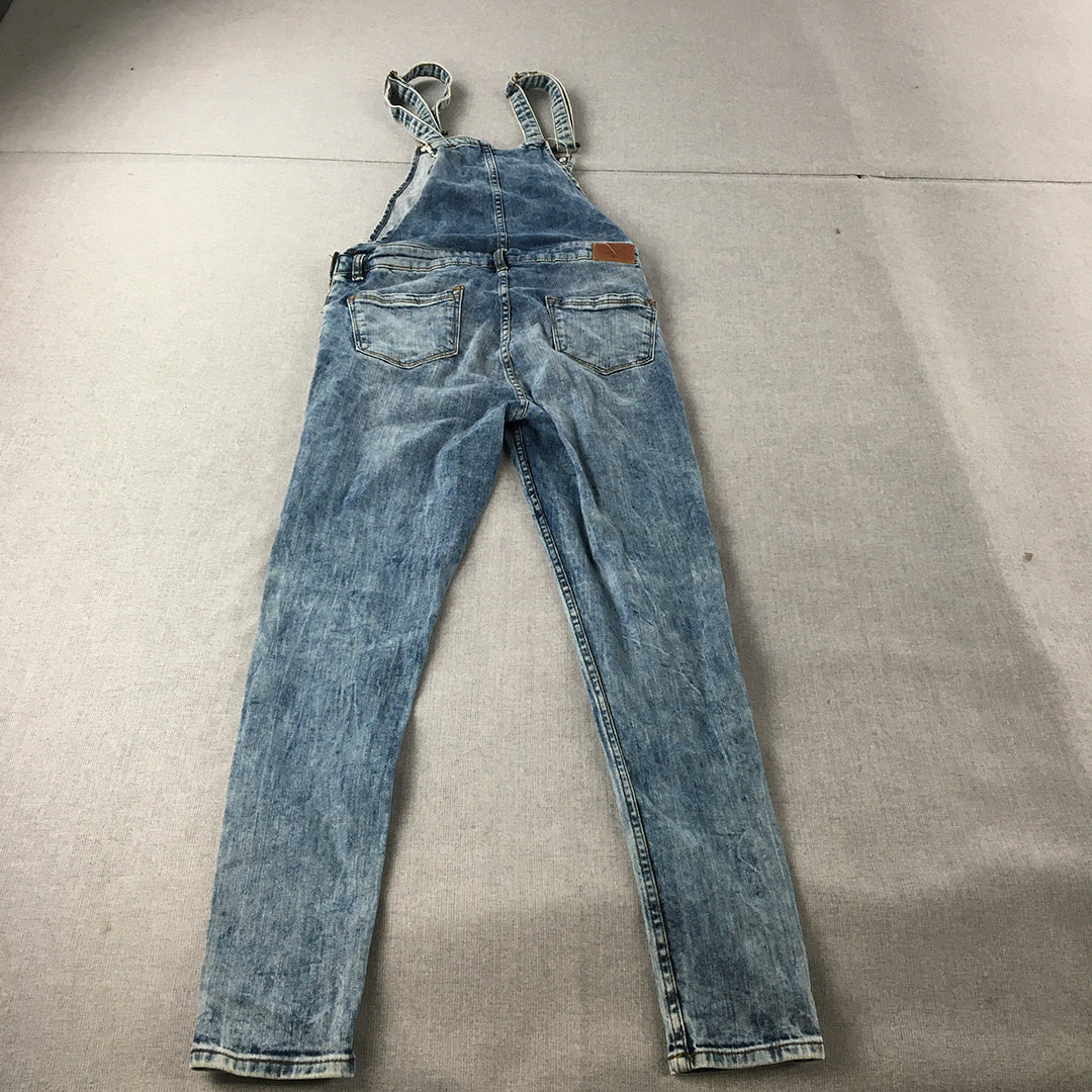 Splash Womens Denim Overalls Size 26 (Small) Blue Dungarees Sleeveless