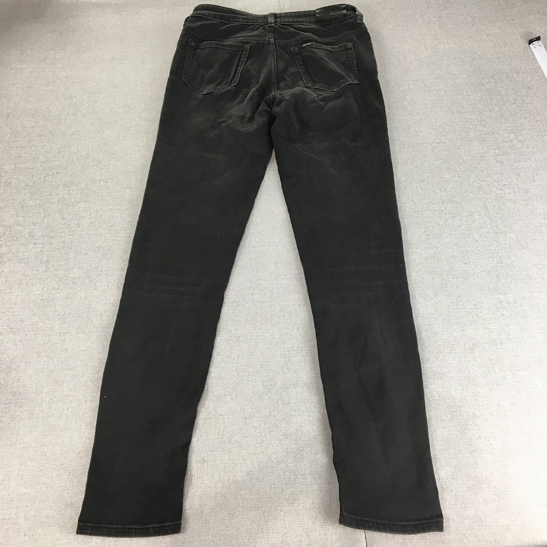 Lee Riders Womens Skinny Jeans Size 10 Black Dark Wash Denim