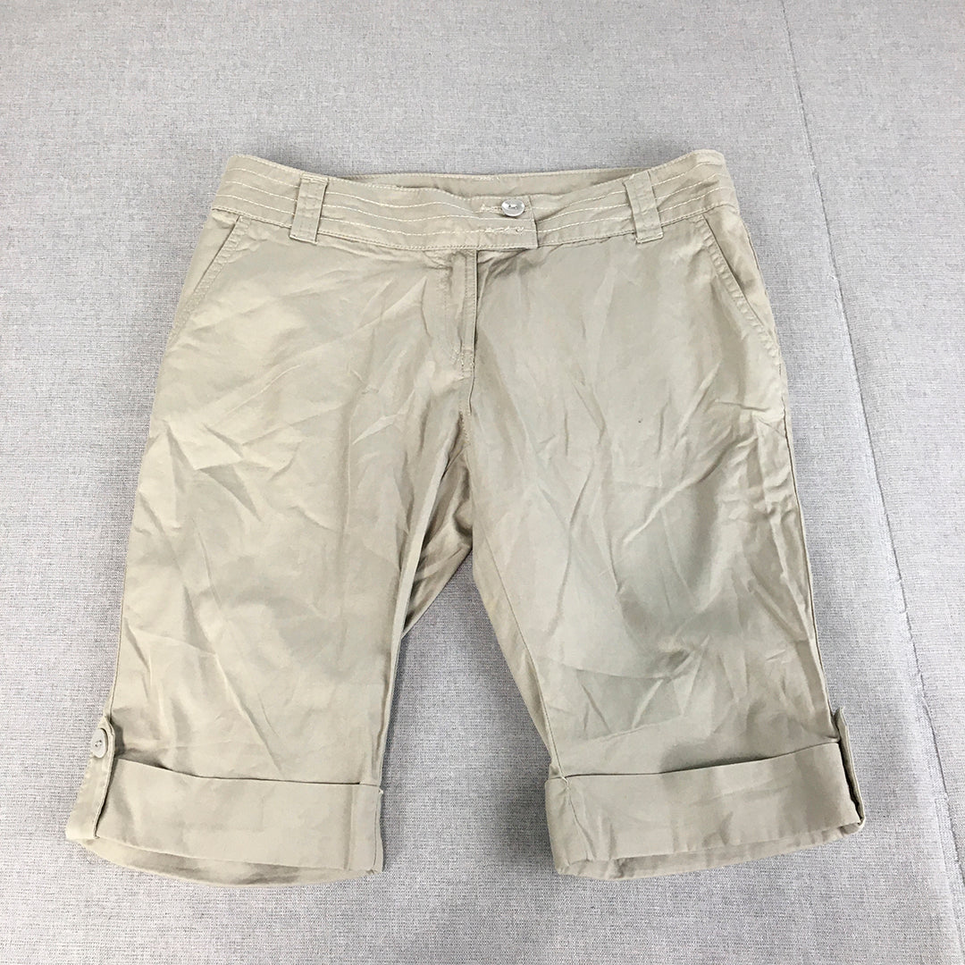 DeFacto Womens Bermuda Shorts Size 38EU (W32) Brown Pockets