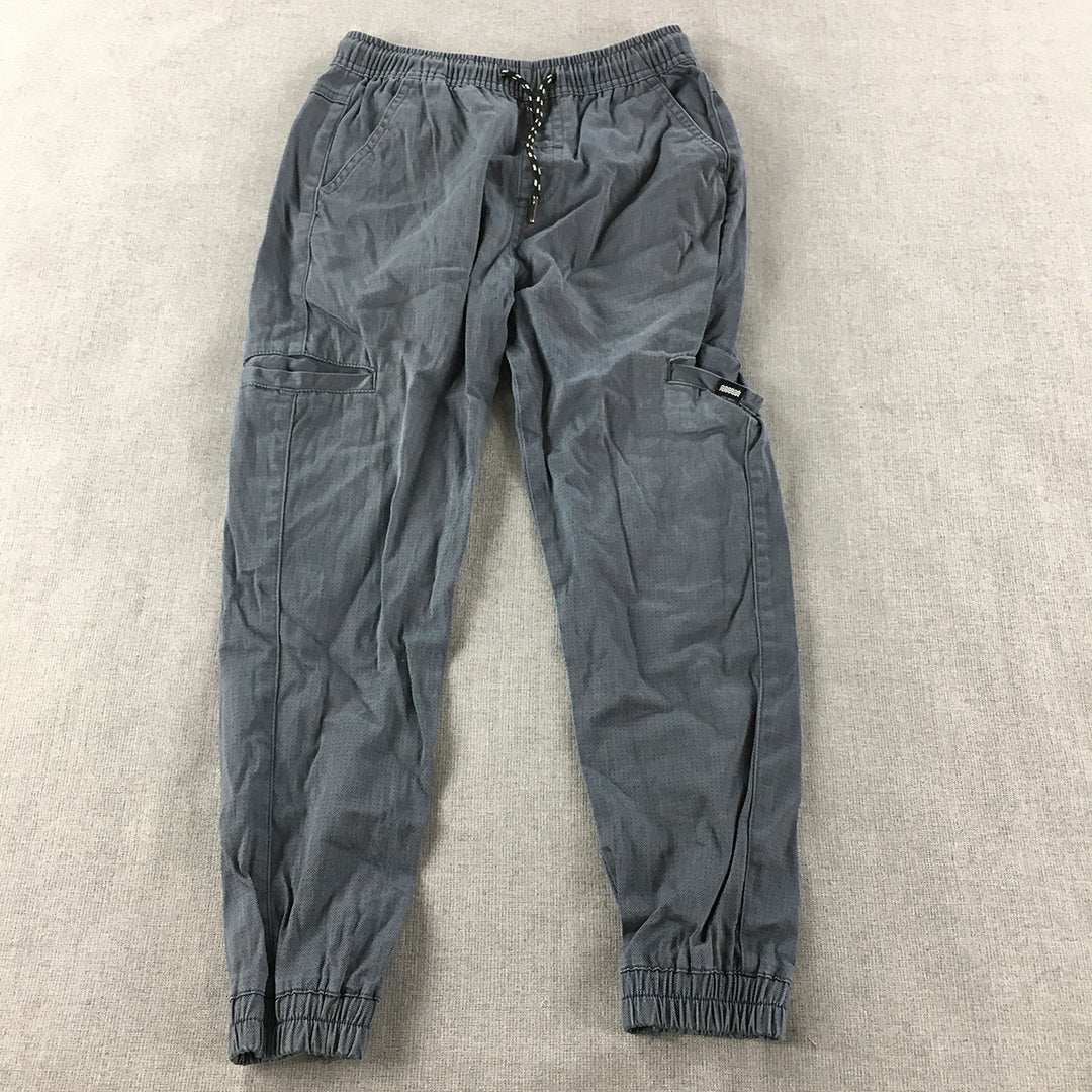 Hot Ocean Kids Boys Jogger Pants Size 10 Blue Utility Cargo Pockets Drawstring