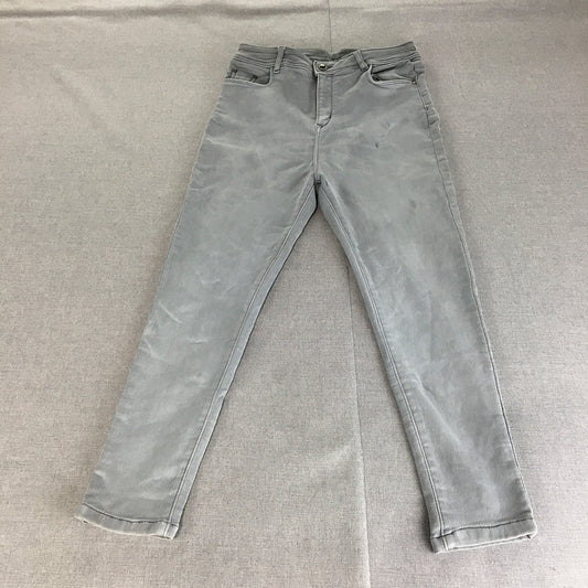 Elomelo Womens Skinny Jeans Size 27 Grey Stretch Denim Light Wash