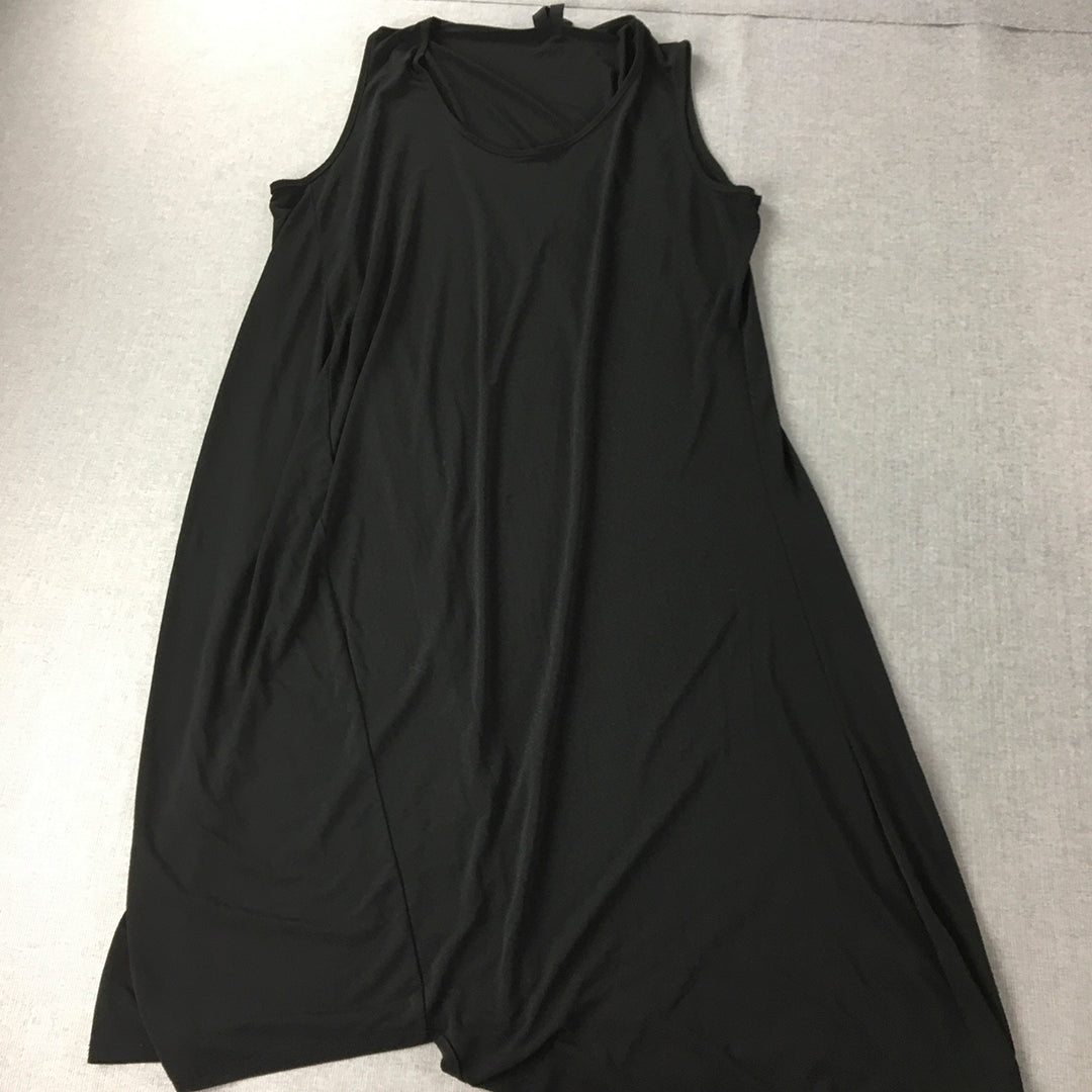 Taking Shape Womens A-Line Dress Size S Black Stretch Fabric Sleeveless Stretch