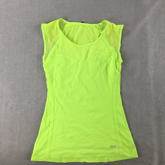 Lorna Jane Womens Tank Top Size XS Green Logo Sleeveless Shirt