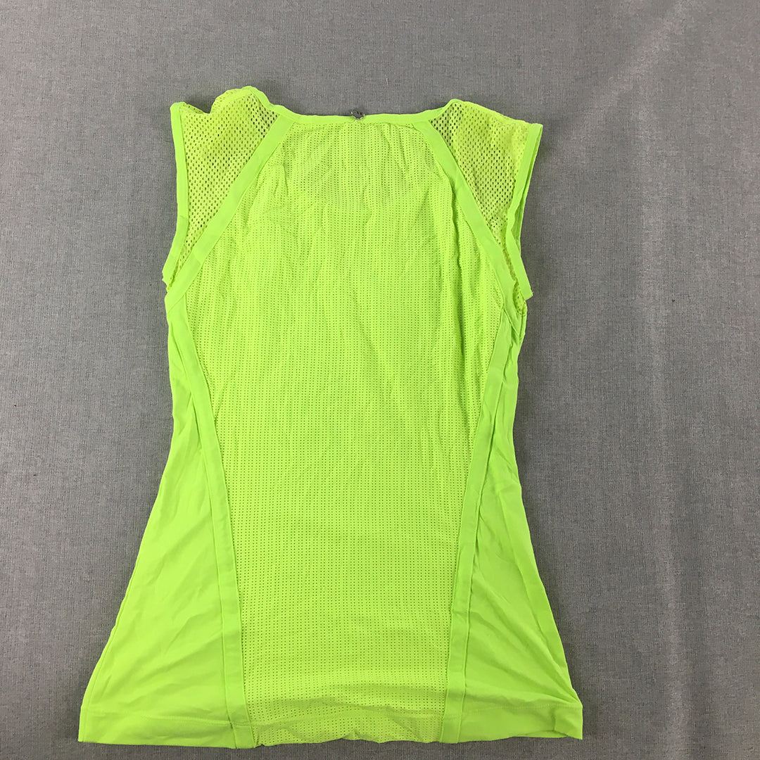 Lorna Jane Womens Tank Top Size XS Green Logo Sleeveless Shirt