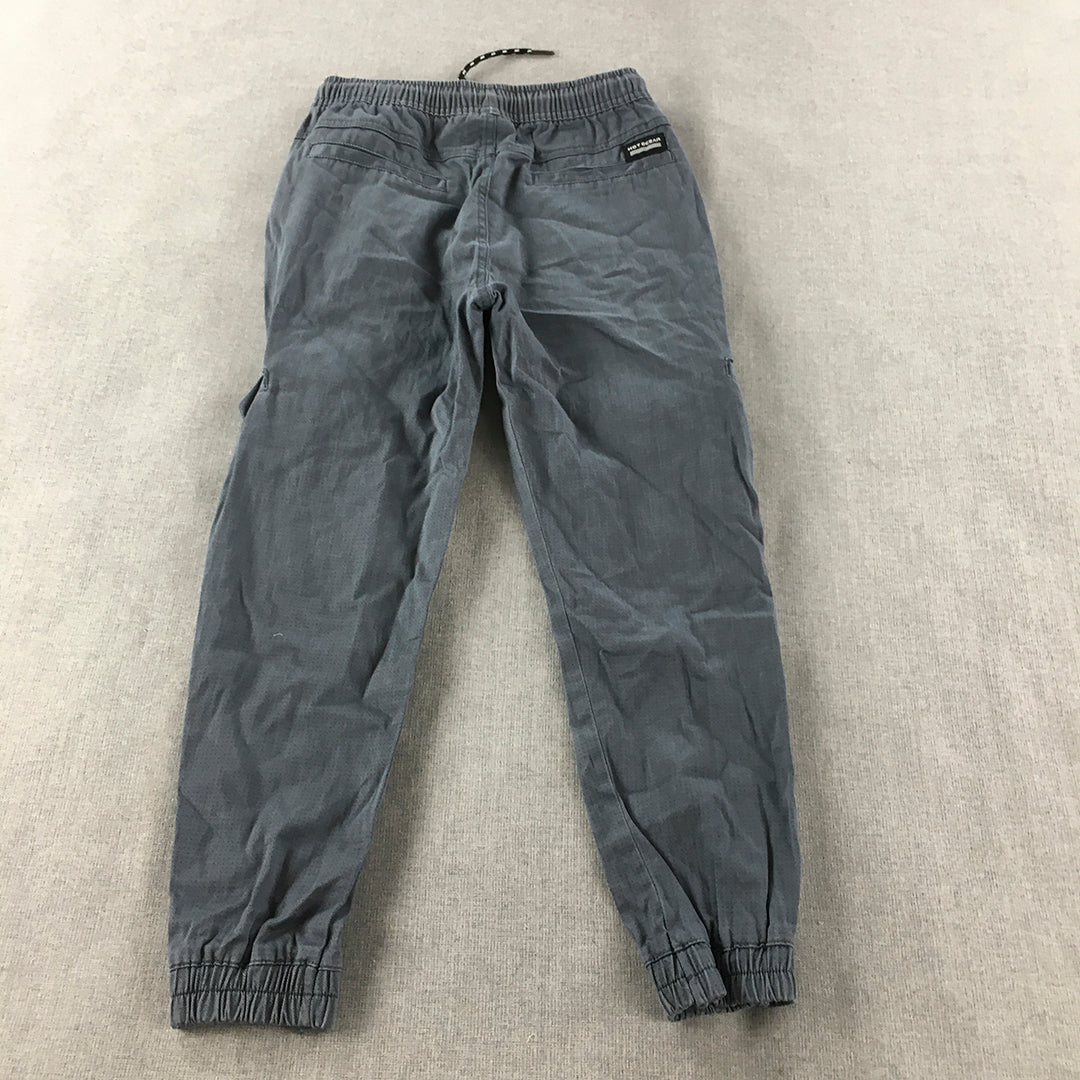 Hot Ocean Kids Boys Jogger Pants Size 10 Blue Utility Cargo Pockets Drawstring