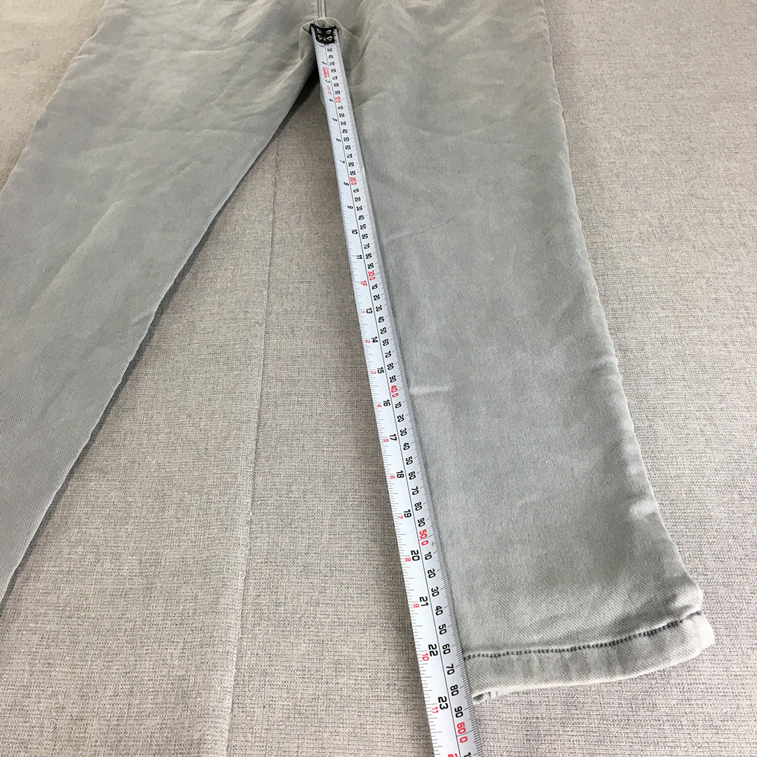 Elomelo Womens Skinny Jeans Size 27 Grey Stretch Denim Light Wash