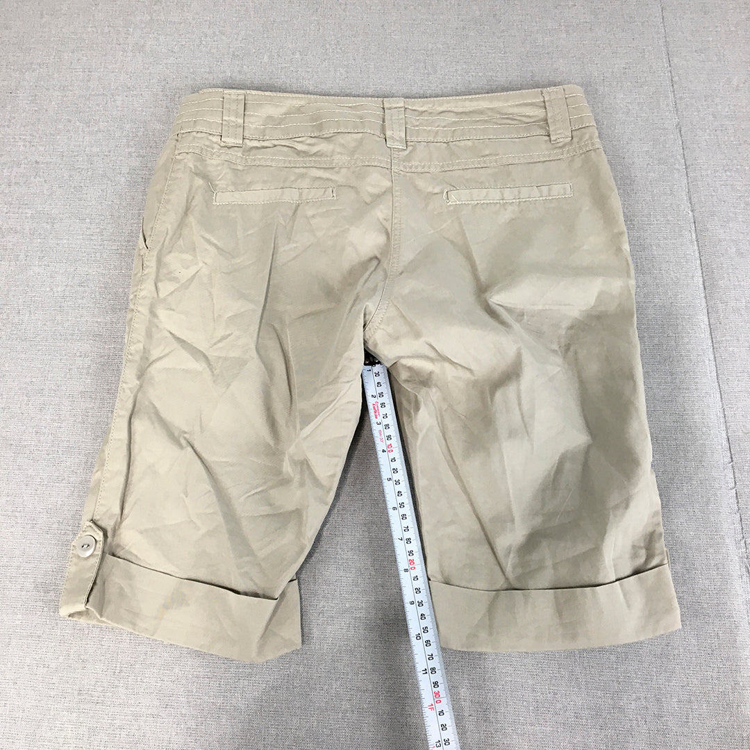 DeFacto Womens Bermuda Shorts Size 38EU (W32) Brown Pockets