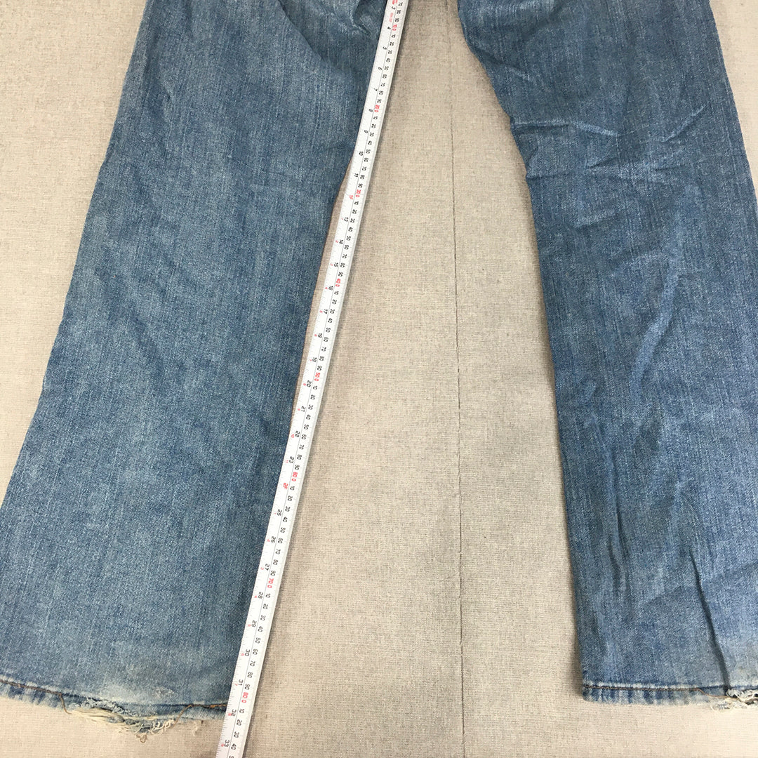 Levi's Signature Mens Bootcut Jeans Size 32 (W32 x L32) Light Wash Denim