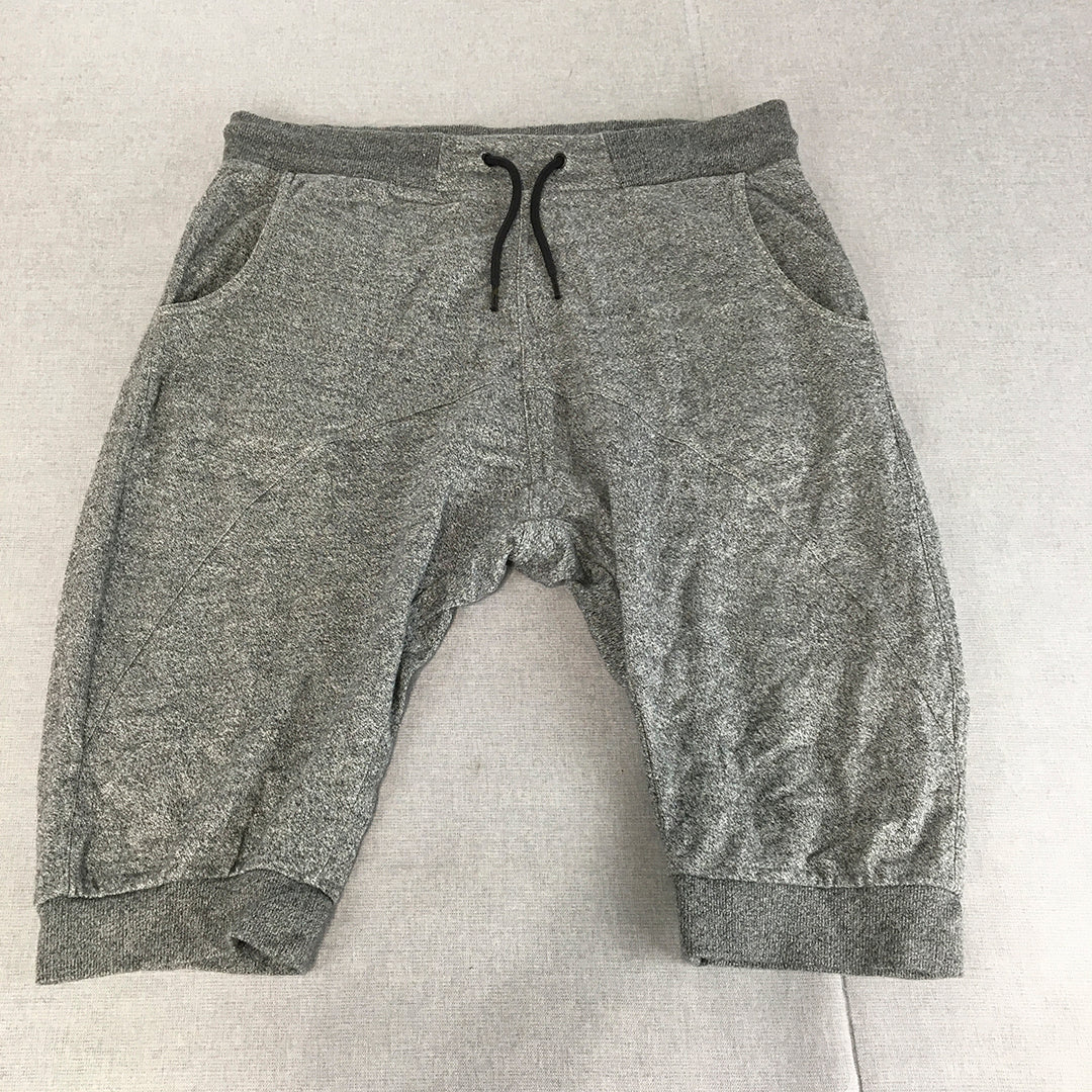 H&M Mens Shorts Size M Grey Drawstring Elastic Waist Pockets