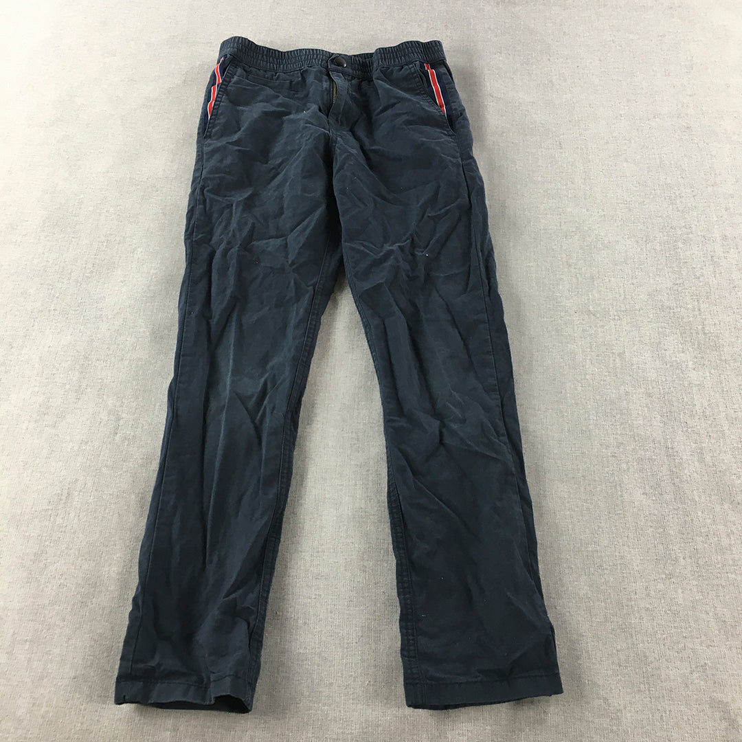 DNMX Kids Boys Chino Pants Size 9 - 10 Years Navy Blue Slim Straight Pockets