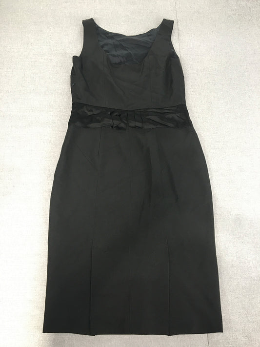 Saba Womens Pencil Dress Size 10 Black Midi Sleeveless