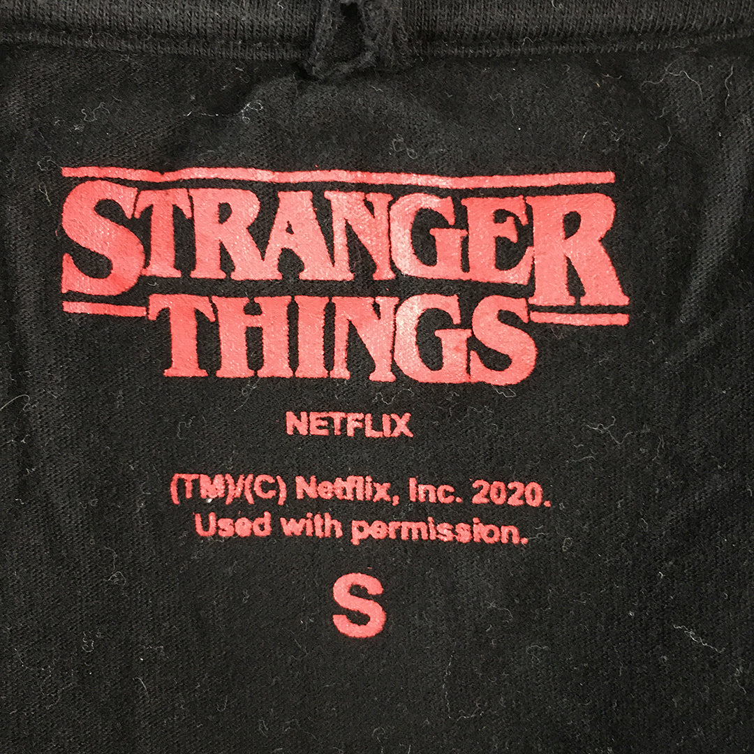 Stranger Things Womens T-Shirt Size S Black Eleven Christmas