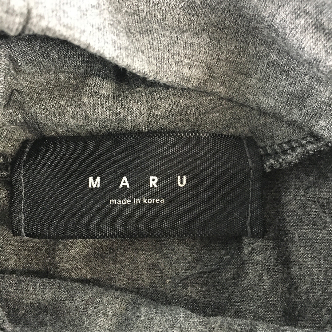 Maru Womens Knit Sweater Size XS Grey Mock Neck Jumper Korean Brand