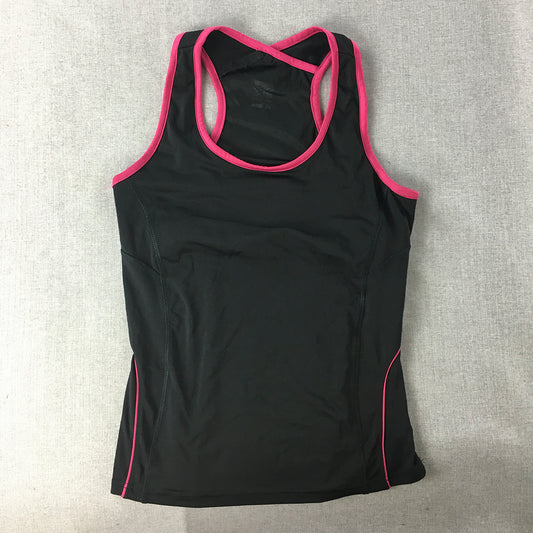 Karrimor Womens Tank Top Size 14 Black Pink Sleeveless Shirt Activewear Running