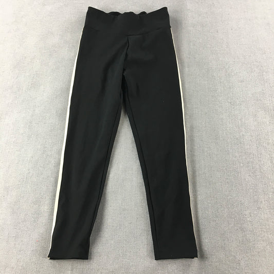 Uniqlo Kids Girls Leggings Size 9 - 10 Years Black Activewear Pants