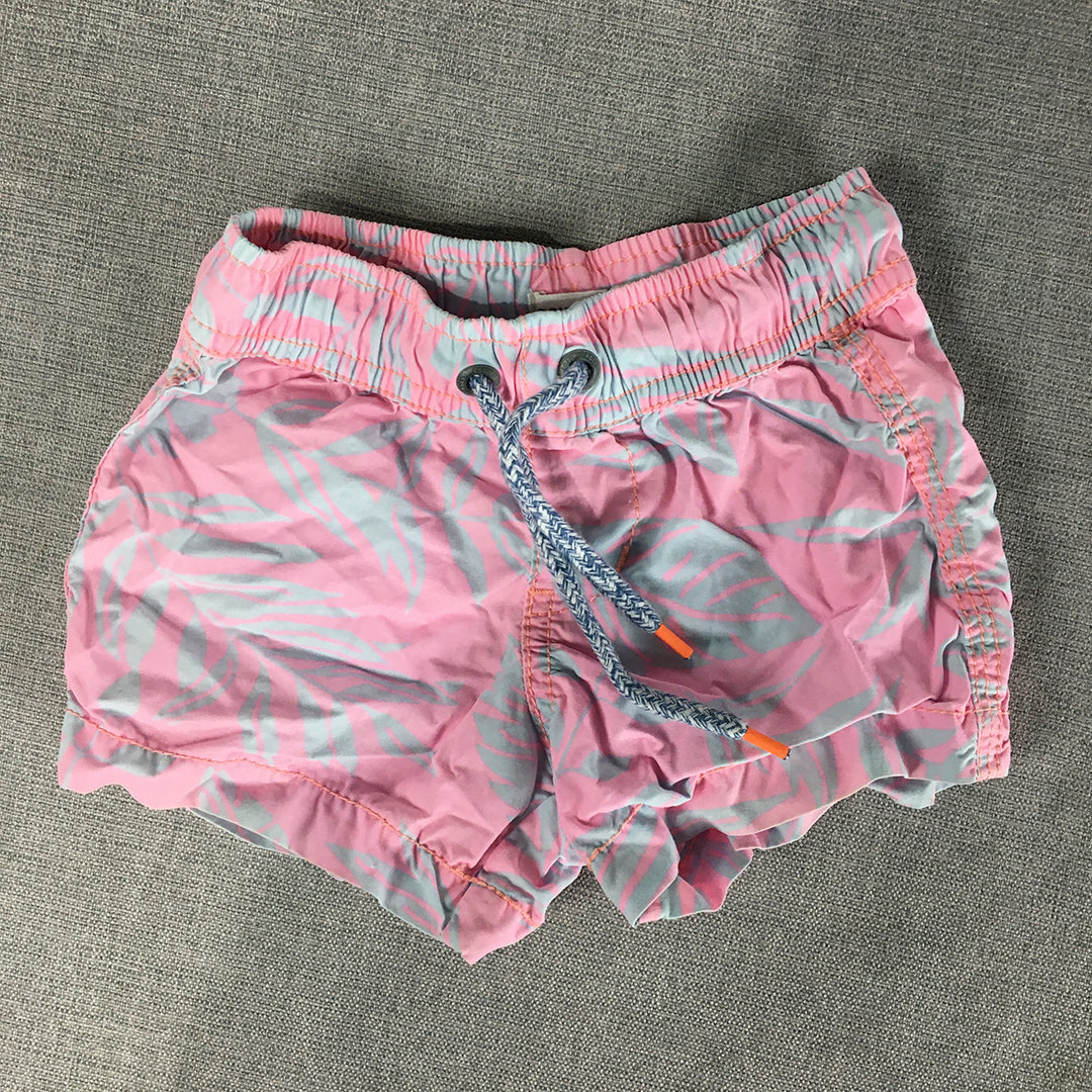 Country Road Baby Shorts Size 000 (0 - 3 Months) Pink Hawaiian Drawstring