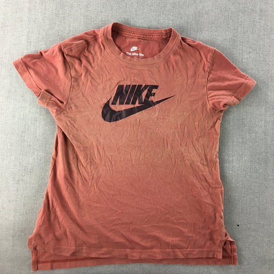 Nike Kids Boys T-Shirt Youth Size L (12 - 13 Years) Red Big Logo Short Sleeve