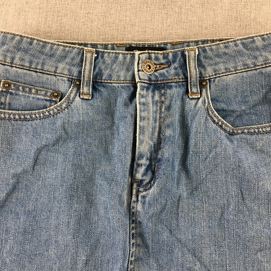 Bardot Womens Denim Skirt Size 10 Blue Raw Hem Mini