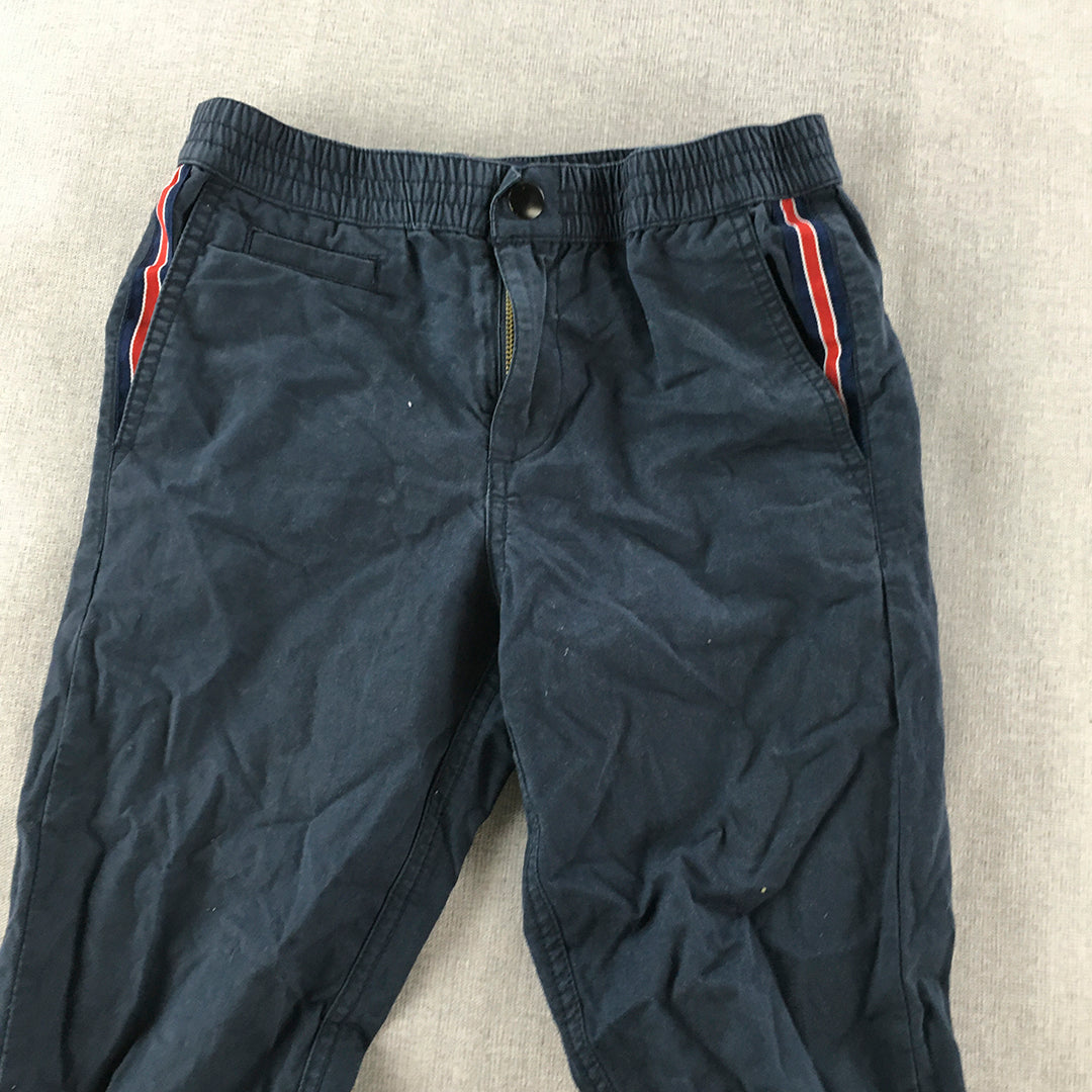 DNMX Kids Boys Chino Pants Size 9 - 10 Years Navy Blue Slim Straight Pockets