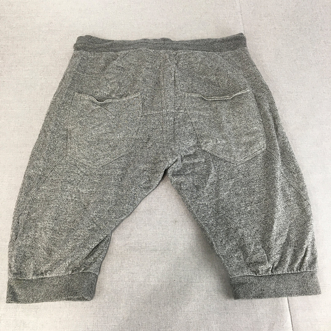 H&M Mens Shorts Size M Grey Drawstring Elastic Waist Pockets