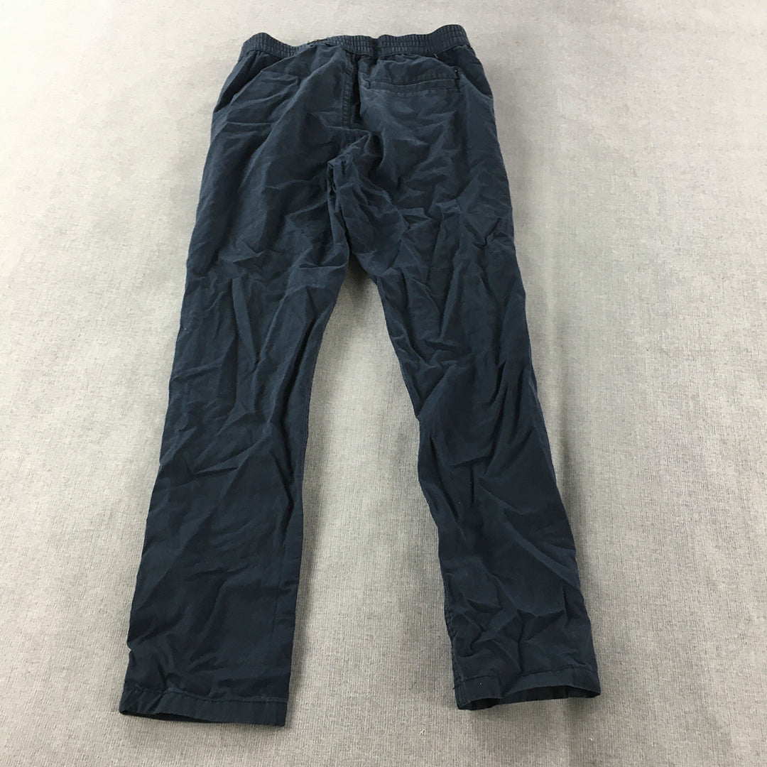 DNMX Kids Boys Chino Pants Size 9 - 10 Years Navy Blue Slim Straight Pockets