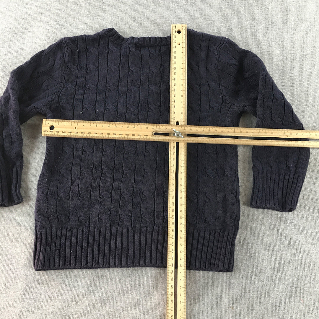 Polo Ralph Lauren Kids Boys Cable Knit Sweater Size 3 Toddler Navy Blue