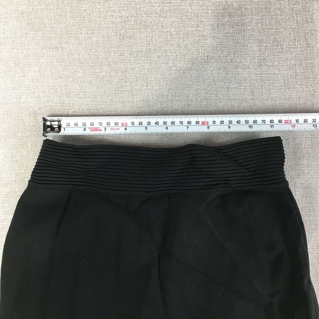 Seed Heritage Womens Knit Skirt Size S Black Straight Pockets