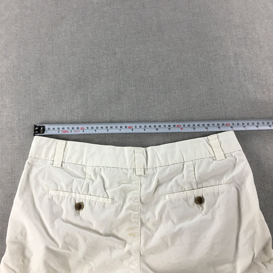 Uniqlo Womens Shorts Size 29 White Pockets