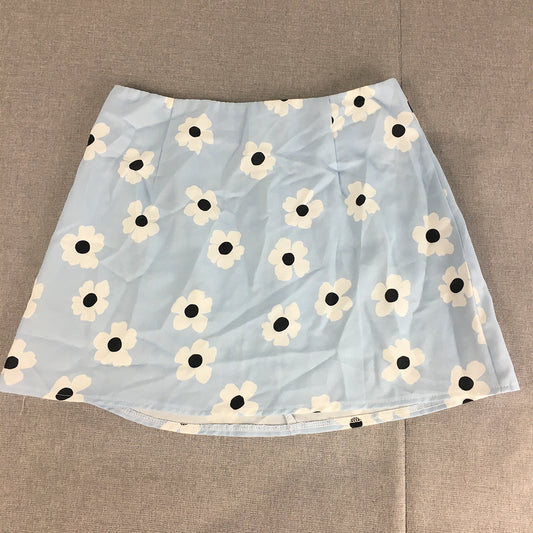 Princess Polly Womens Mini Skirt Size 10 Blue Floral A-Line