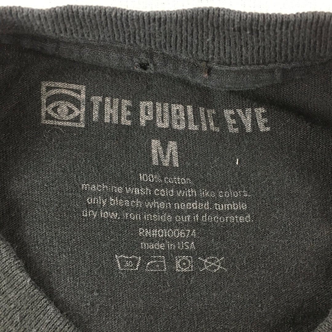 The Public Eye Mens T-Shirt Size M Black Diamond City Short Sleeve Made In USA