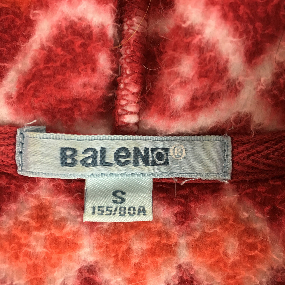 Baleno Womens Fleece Jacket Size S Red Christmas Reindeer Zip-Up Pockets