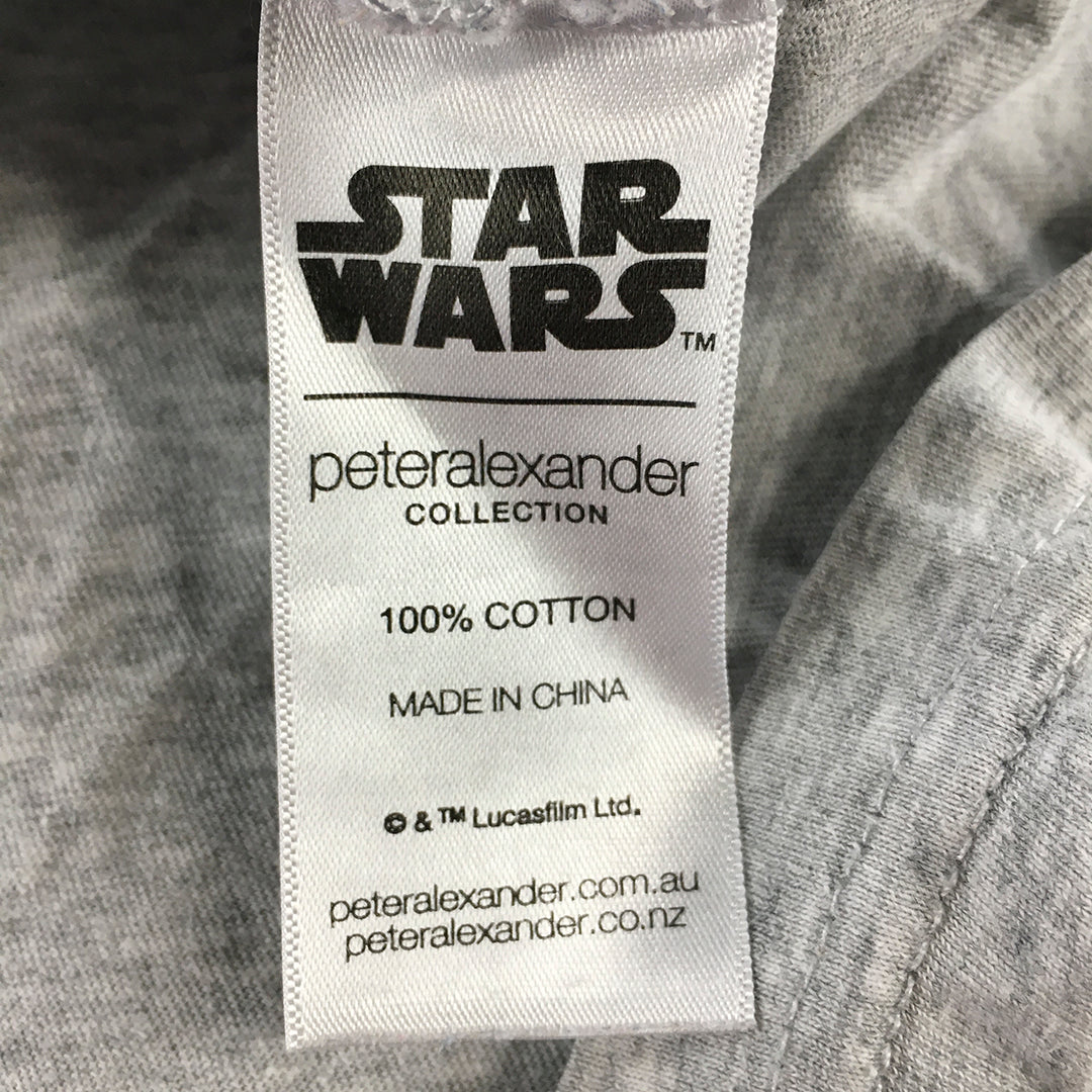 Peter Alexander x Star Wars Kids Boys Sleep Shirt Size 12 Grey Pajama