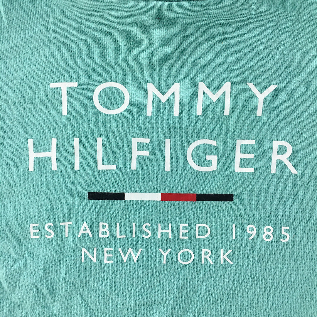 Tommy Hilfiger Kids T-Shirt Size 4 - 5 Years Blue Logo Short Sleeve Top