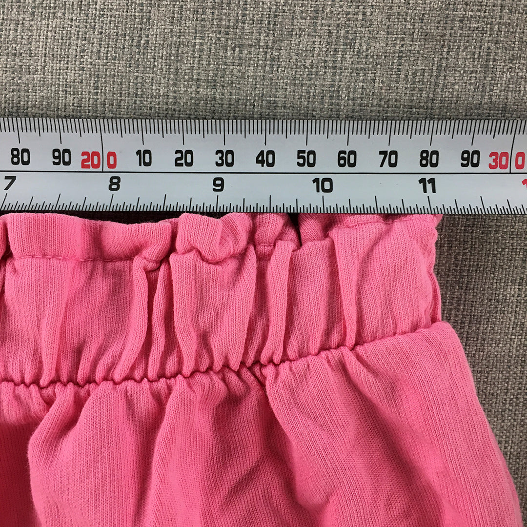 Zara Kids Girls Shorts Size 10 Pink Elastic Waist Pockets Drawstring