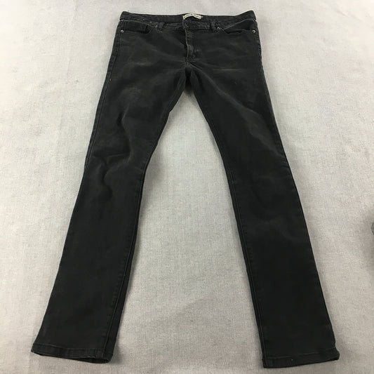 Wakee Denim Womens Skinny Jeans Size 14 Black Stretch