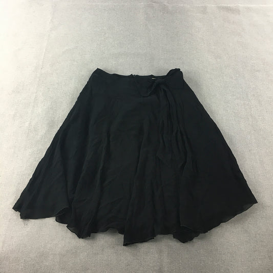 Alannah Hill Womens A-Line Skirt Size 8 Black Bow